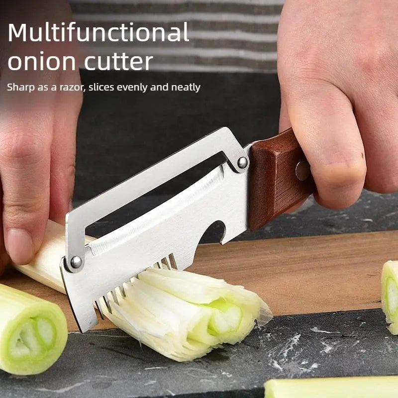 2-in-1 Stainless Steel Peeler & Shredder Set with Wooden Handle⭐⭐