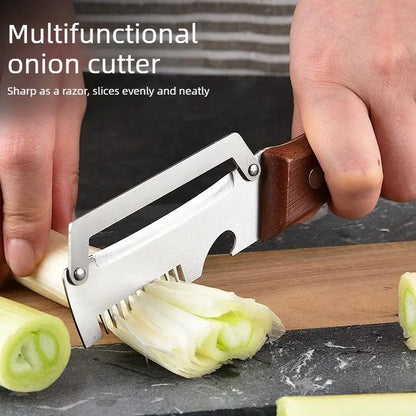 2-in-1 Stainless Steel Peeler & Shredder Set with Wooden Handle⭐⭐